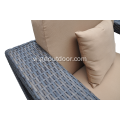 6 cơ sở nhôm mây mây màu vàng sofa